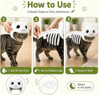 Glow-in-the-Dark Dinosaur Skeleton Cat Costume